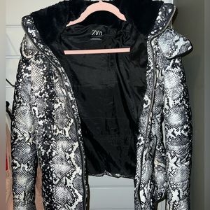 Winter short puffer jacket ZARA